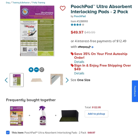 NWT: POOCHPAD, REUSABLE/WASHABLE ULTRA ABSORBENT LEAKPROOF POTTY PAD SYSTEM. - Picture 4 of 8